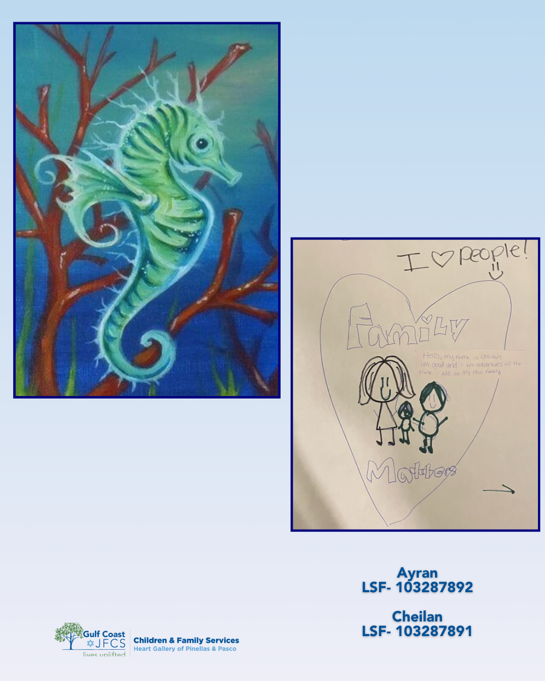 Pinellas-Pasco Heart Gallery logo, "A Program of Gulf Coast JFCS"